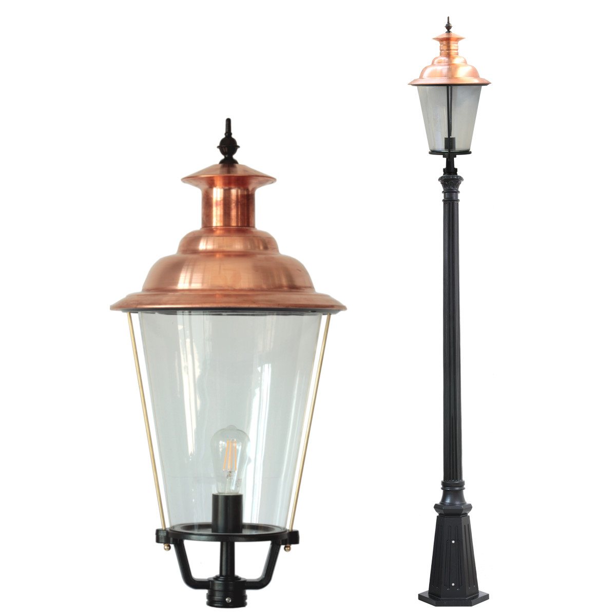 Lower Rhine Style Copper Post Light Rodos GP3K.42