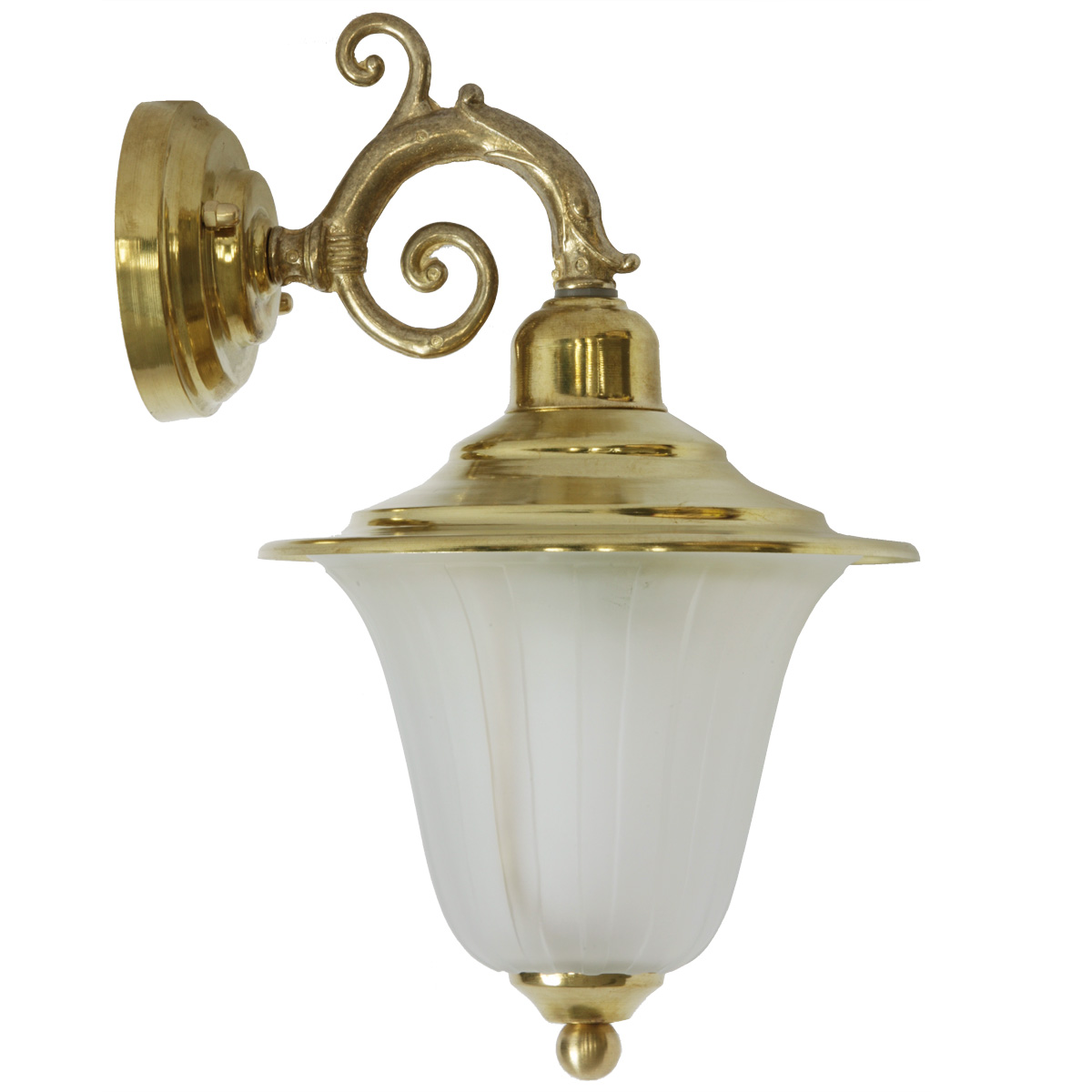 Schmucke Außenwandlampe N° 307 aus Messing Schmucke Außenwandlampe N° 307 aus Messing
