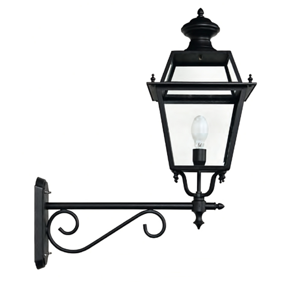 Fig. 1: Hier nach oben gerichtet, schwarz: Große Edelstahl-Außenwandleuchte mit Wandarm Large Stainless Steel Outdoor Wall Light with Bracket: Hier nach oben gerichtet, schwarz: Große Edelstahl-Außenwandleuchte mit Wandarm