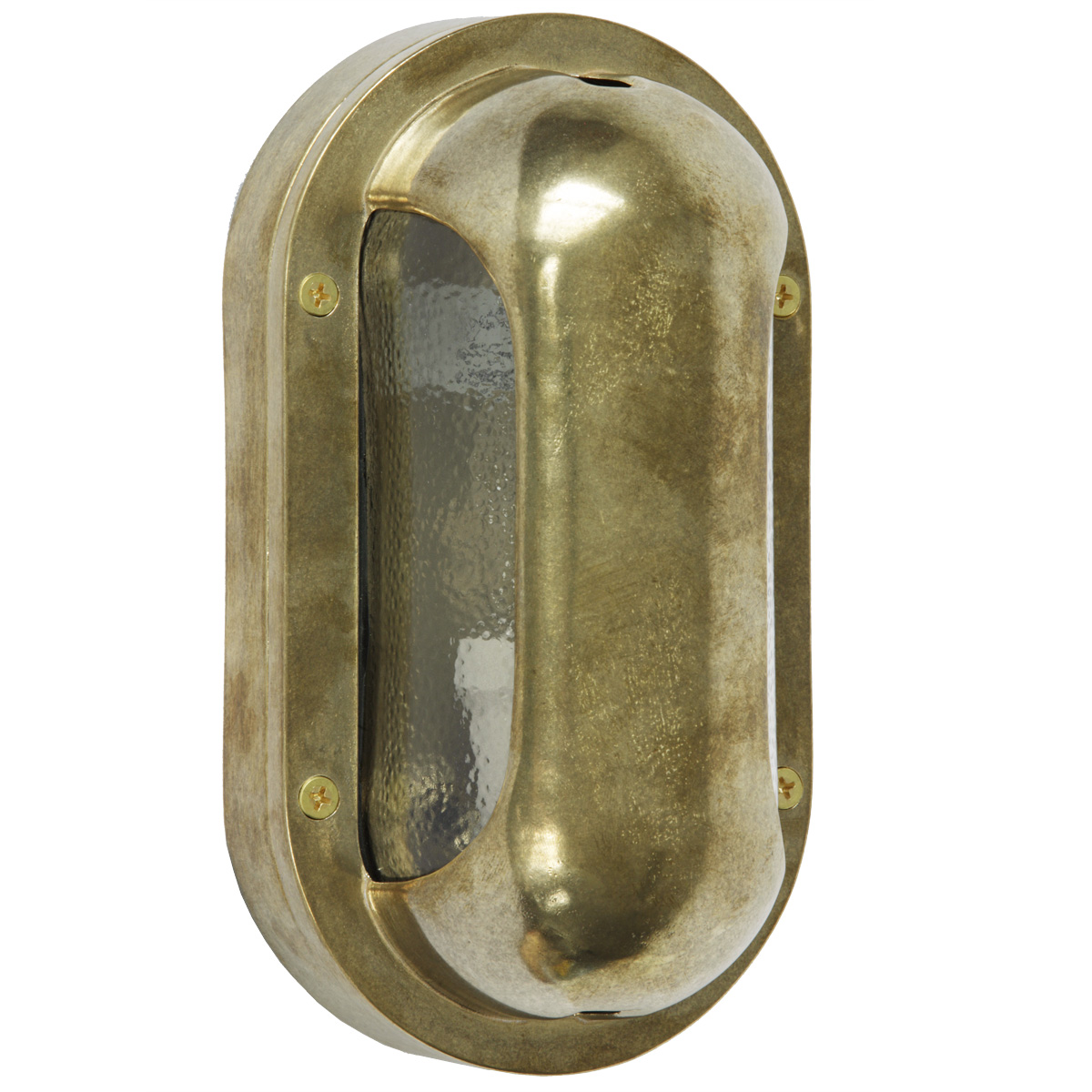 Abgeblendete Fassaden- und Wegeleuchte aus Messing Abgeblendete Fassaden- und Wegeleuchte aus Messing