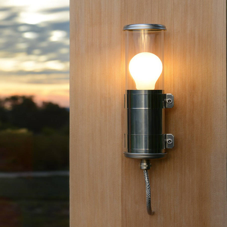 Tube wall light BENDZ made of stainless steel (IP68)
