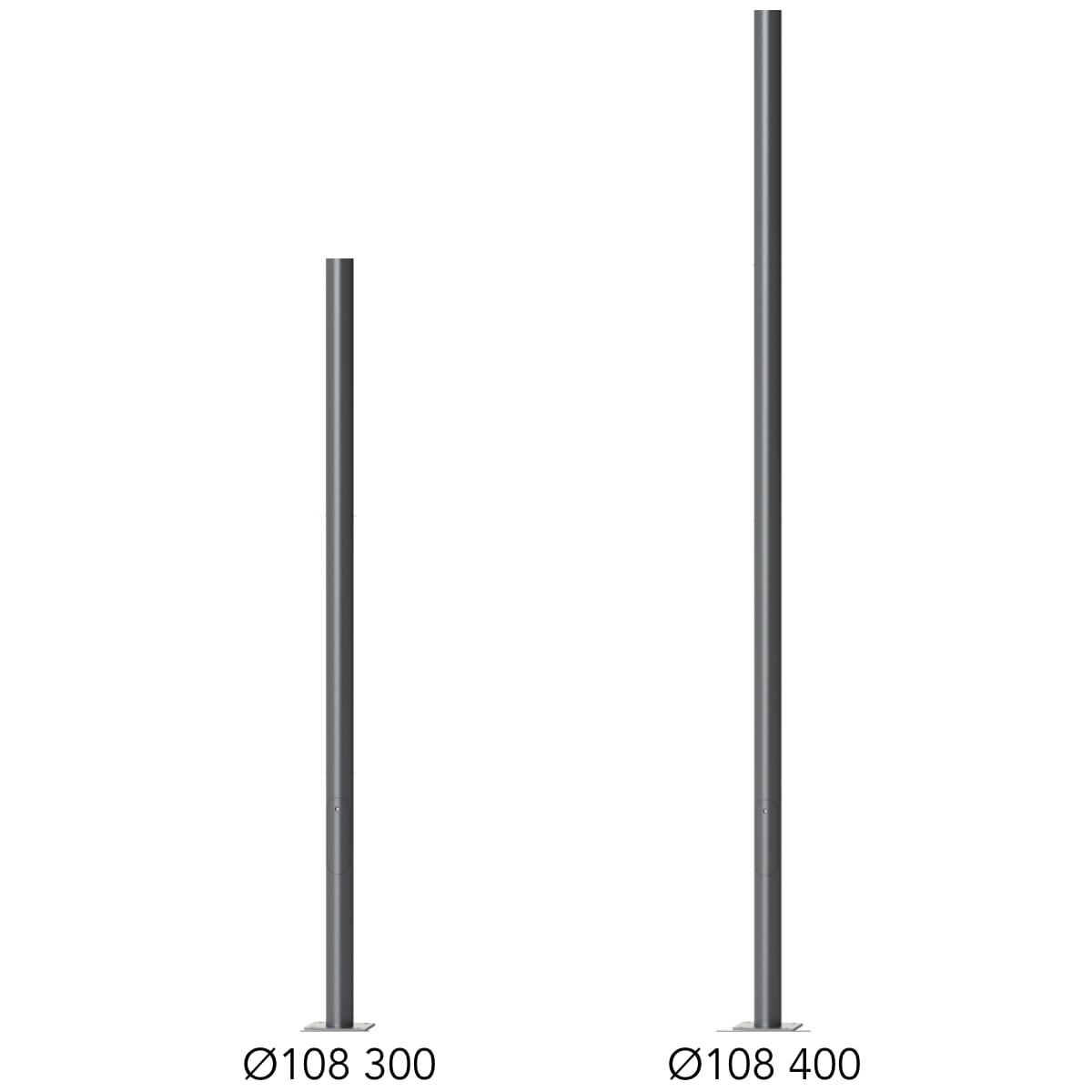 Solid Steel Post 300 / 400 / 500 / 600 / 700 cm