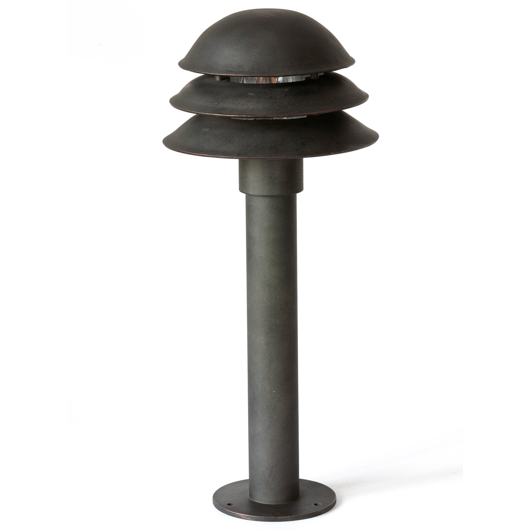 Three-Tiered Iron Shade Post Lamp AL 6610 Three-Tiered Iron Shade Post Lamp AL 6610