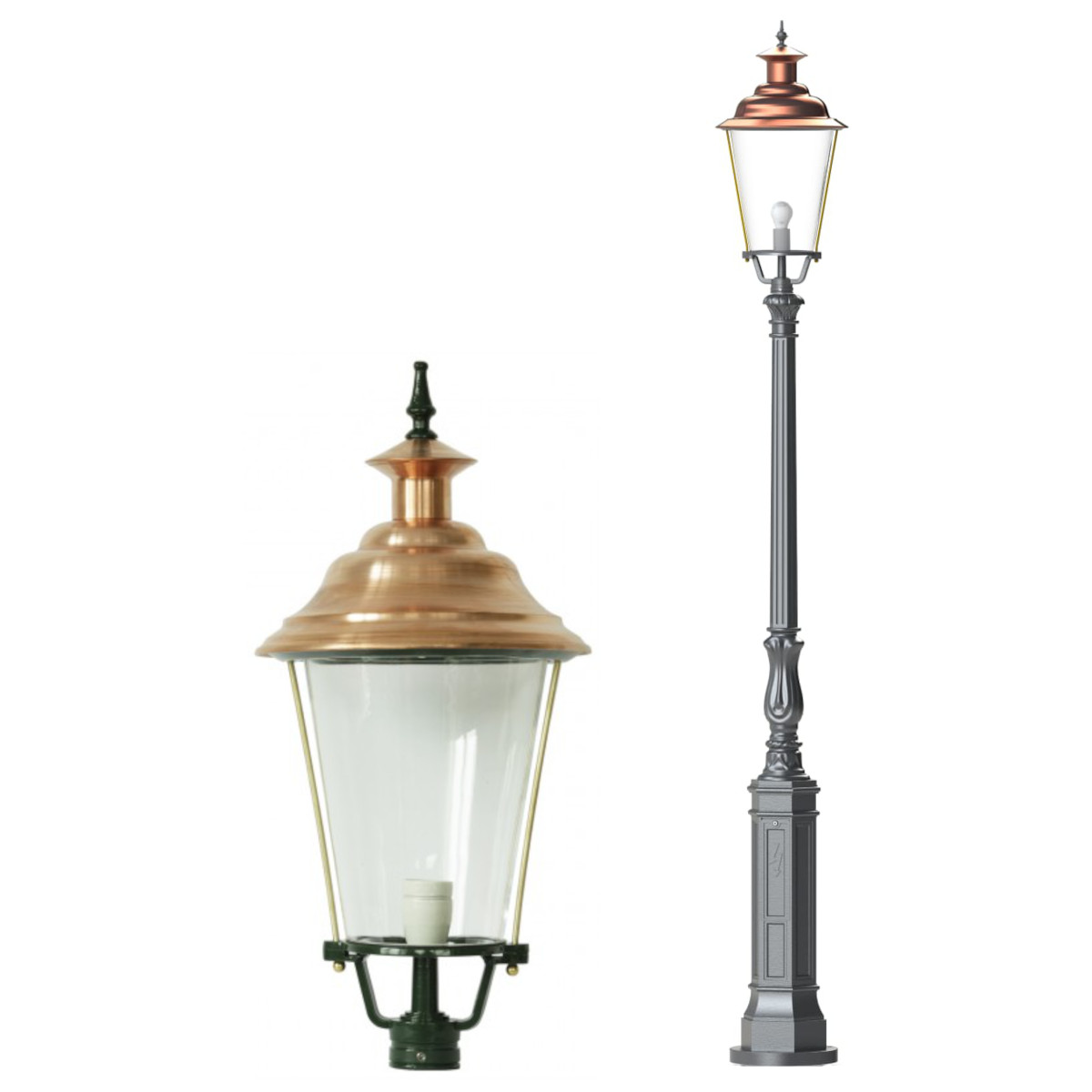 Lower Rhine Style Copper Post Light S2P1.42