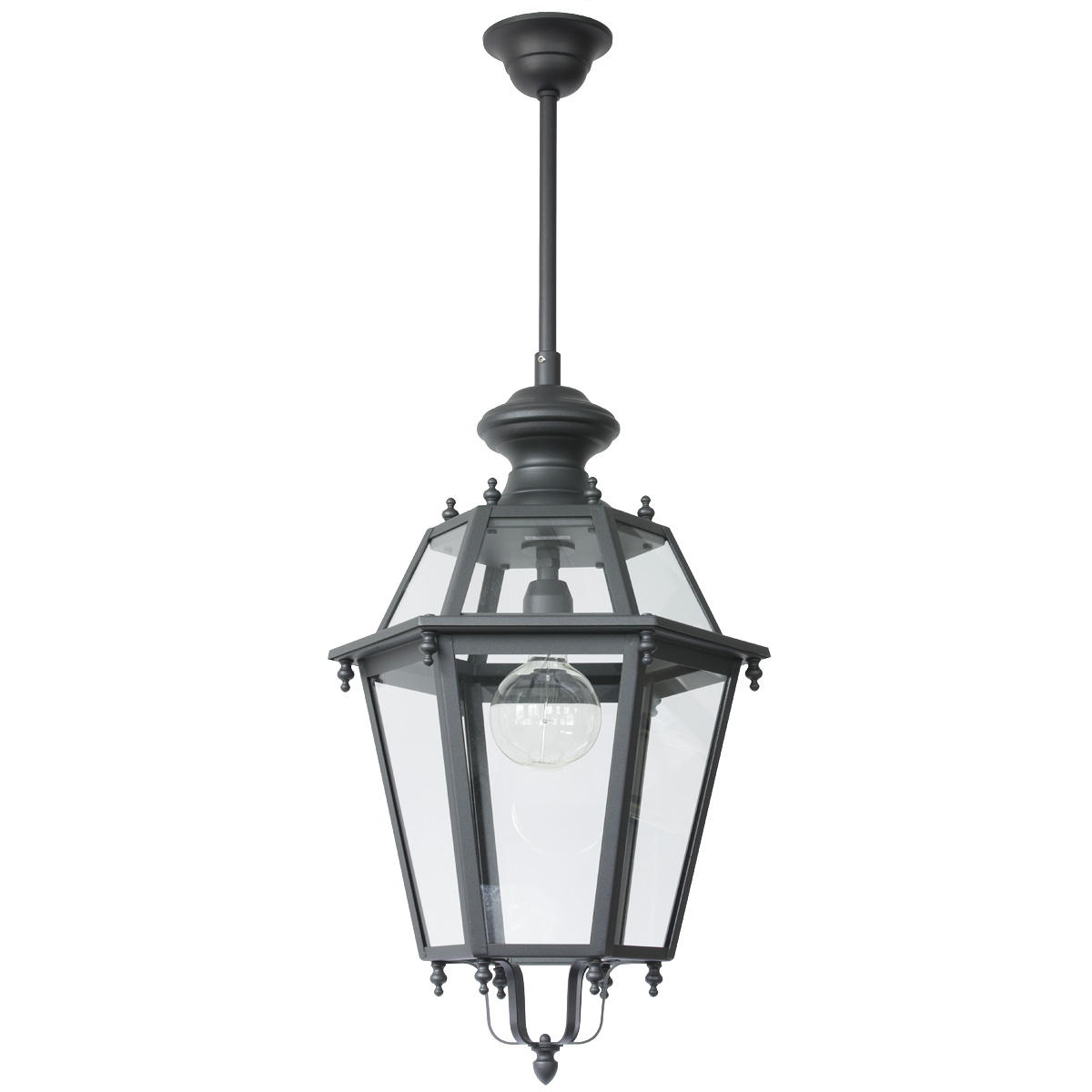 Historic Six-sided Ceiling Light for Outdoors