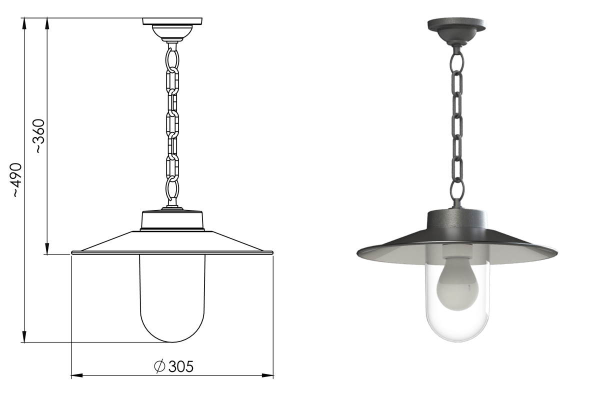 Bild 2: Das Modell kann auch mit längere Kette nach Kundenwunsch gefertigt werden (bitte anfragen). Antikfarbene Aluminium-Pendelleuchte mit Kette 38 Z: Das Modell kann auch mit längere Kette nach Kundenwunsch gefertigt werden (bitte anfragen).
