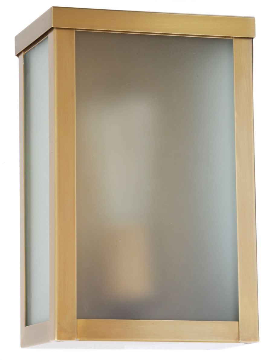 Modern Classic Flush Mount Outdoor Wall Light in Brass or Zinc Brotteaux