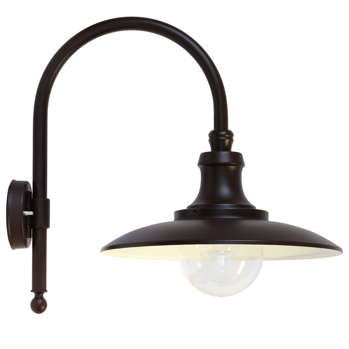 Italienische Fabrikstil-Wandlampe für Außen mit Makrolonglas Italienische Fabrikstil-Wandlampe für Außen mit Makrolonglas