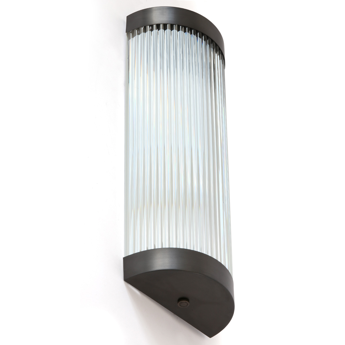 Bild 7: LED-Wandleuchte DP7210 von Davey, hier Modell 1 (40 cm) in Messing dunkel patiniert Flache Glasstäbchen-Wandleuchte: LED-Wandleuchte DP7210 von Davey, hier Modell 1 (40 cm) in Messing dunkel patiniert