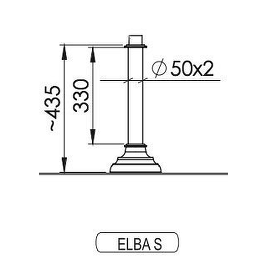 Bild 2: Sockel Elba S Art déco-Sockelleuchte aus Aluguss Elba S 35: Sockel Elba S