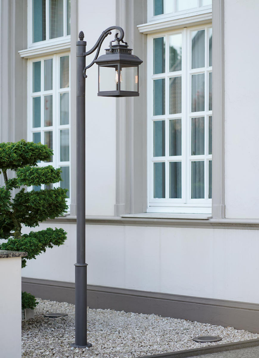 Wrought Iron Floor Lamp with Four-Sided Lantern AL 6897