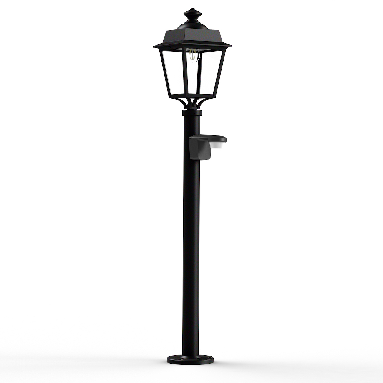 Bild 7: Schwarz mit Bewegungsmelder Historische Bewegungsmelder-Wegeleuchte Place des Vosges 1: Schwarz mit Bewegungsmelder