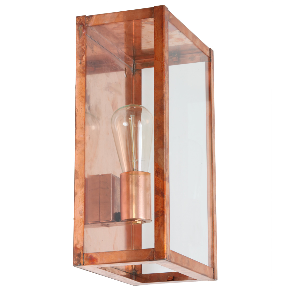 Bild 4: Oberfläche Kupfer natur unbehandelt Flache Außen-Wandleuchte aus Kupfer Fürth: Oberfläche Kupfer natur unbehandelt