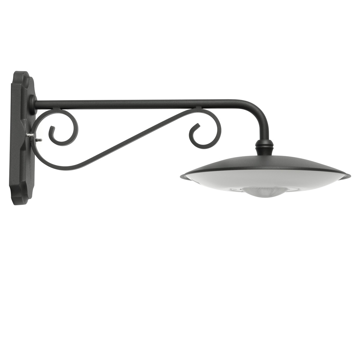 LED Exterior Wall Light with a Historical Arm