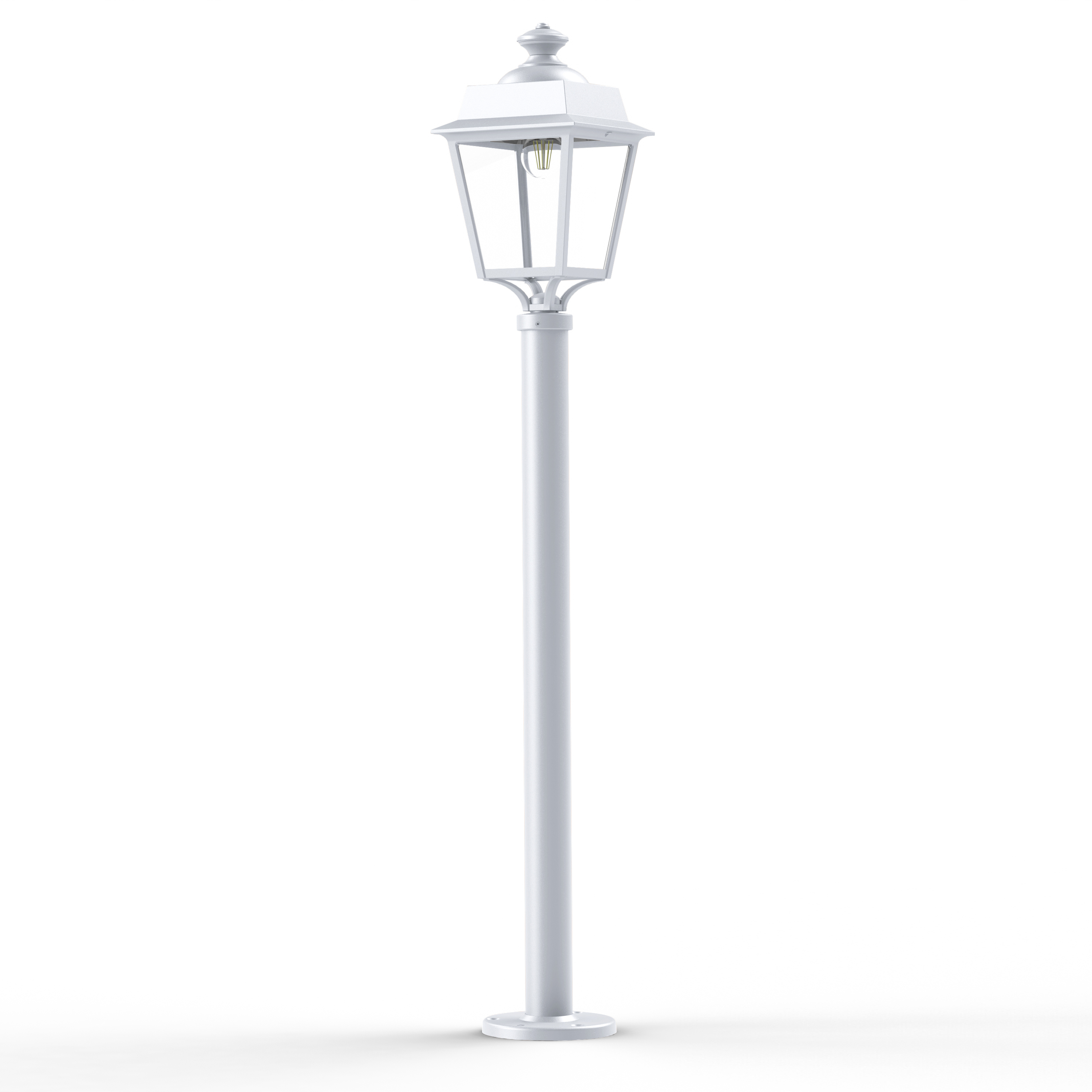 Bild 6: Abgebildet in weiß ohne Bewegungsmelder Historische Bewegungsmelder-Wegeleuchte Place des Vosges 1: Abgebildet in weiß ohne Bewegungsmelder