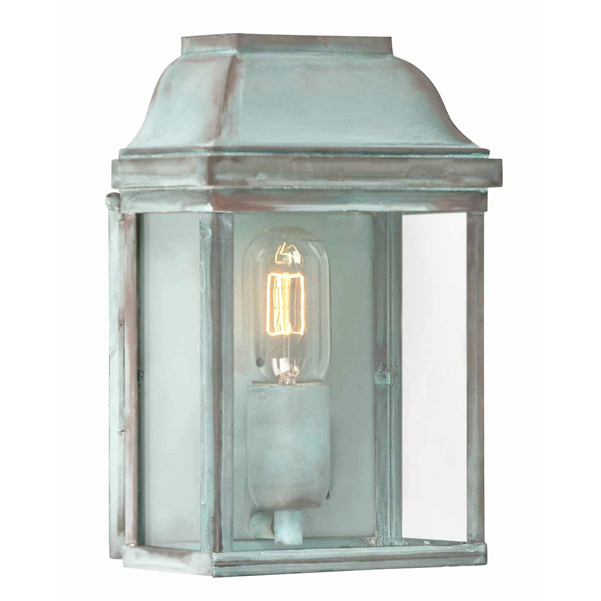  Small Brass Wall Light With Clear Glass