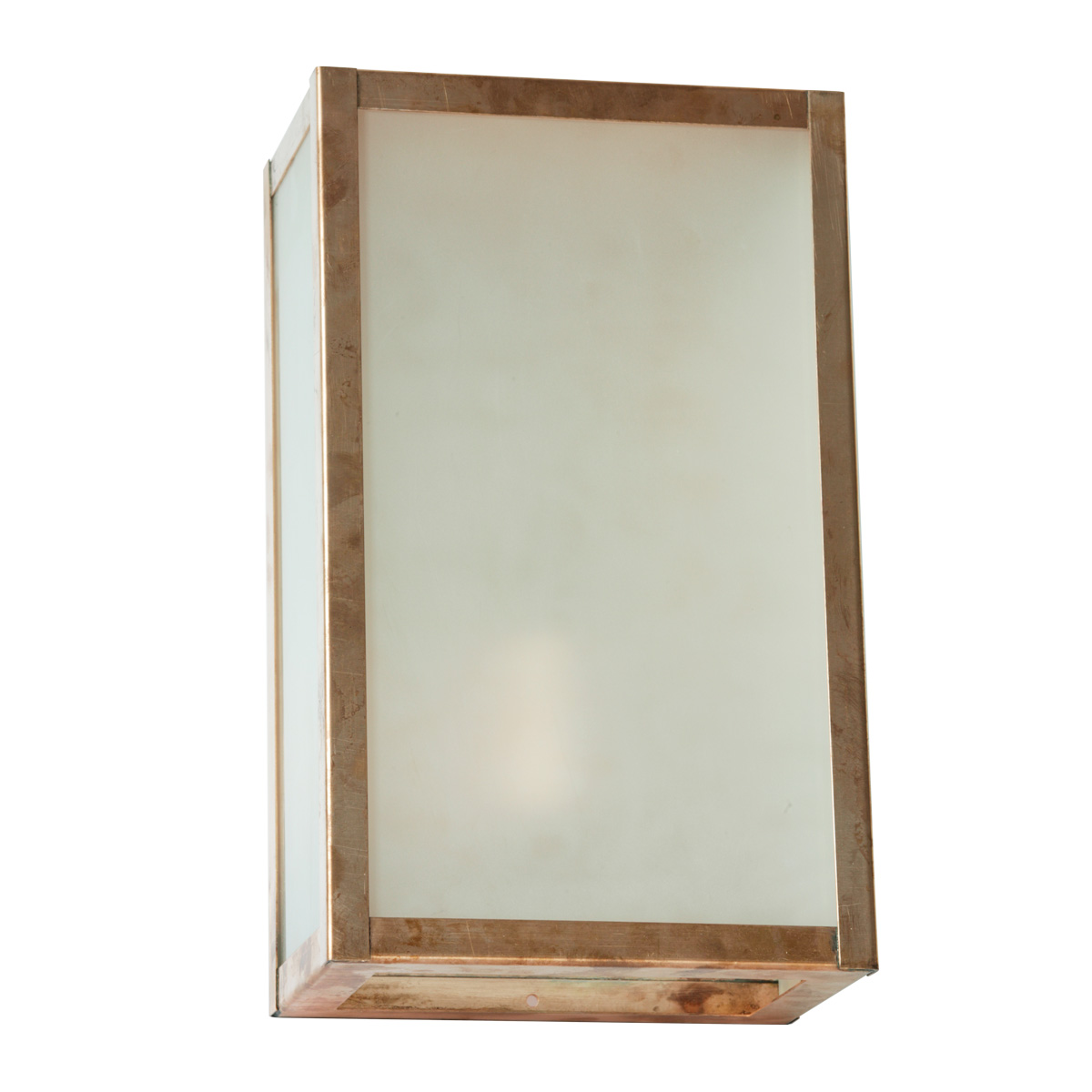 Bild 2: Wandleuchte Fürth aus Kupfer natur unbehandelt, mattes Glas (bitte anfragen) Flache Außen-Wandleuchte aus Kupfer Fürth: Wandleuchte Fürth aus Kupfer natur unbehandelt, mattes Glas (bitte anfragen)