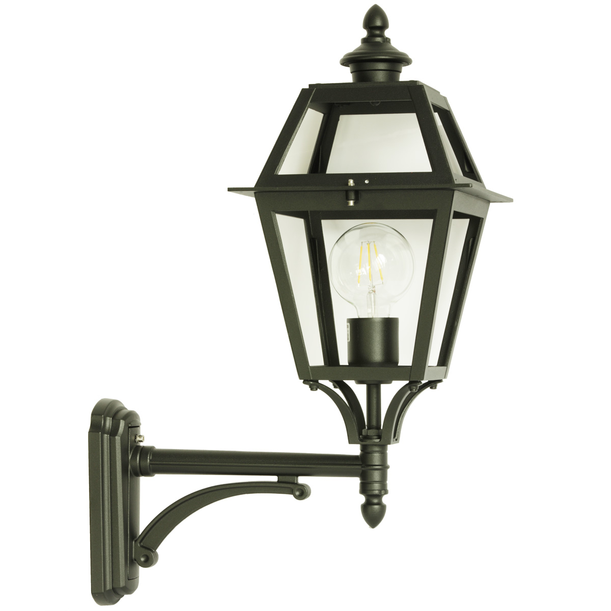 Historical Wall Lantern with Glass Top