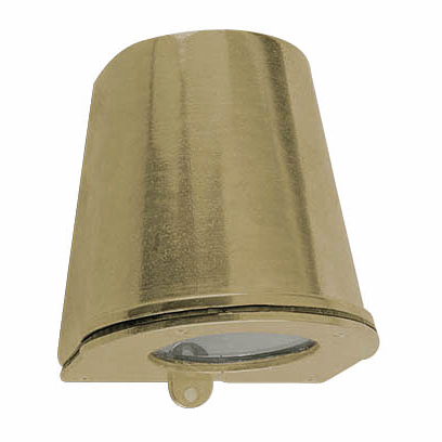 Geschlossener Wandstrahler aus Messing Geschlossener Wandstrahler aus Messing