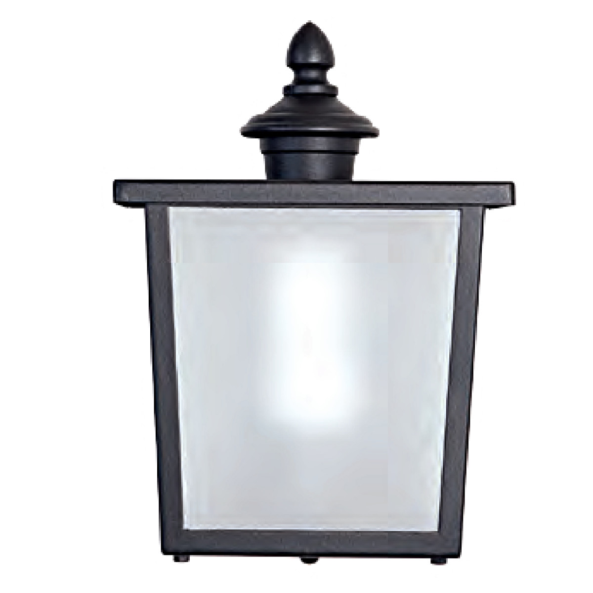 Bild 5: Hier in schwarz mit sandgestrahltem Glas: Kleine kubische Edelstahl-Außenleuchte Kleine kubische Edelstahl-Außenleuchte: Hier in schwarz mit sandgestrahltem Glas: Kleine kubische Edelstahl-Außenleuchte