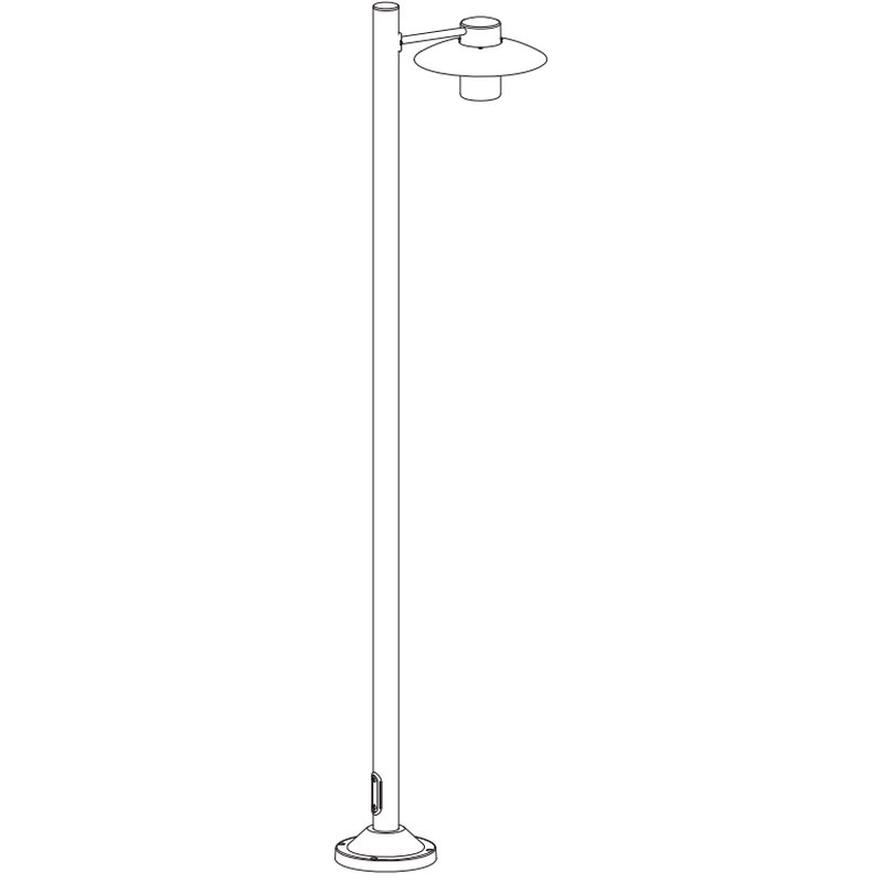 Large French Post Light Aubanne: Das einflammige Modell