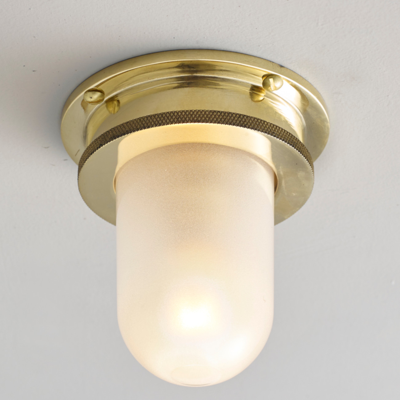 Miniature Ship's Companionway Ceiling Light in Brass 7202