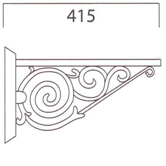 Wandarm aus Stahlrohr und Aluminiumguss WA 380