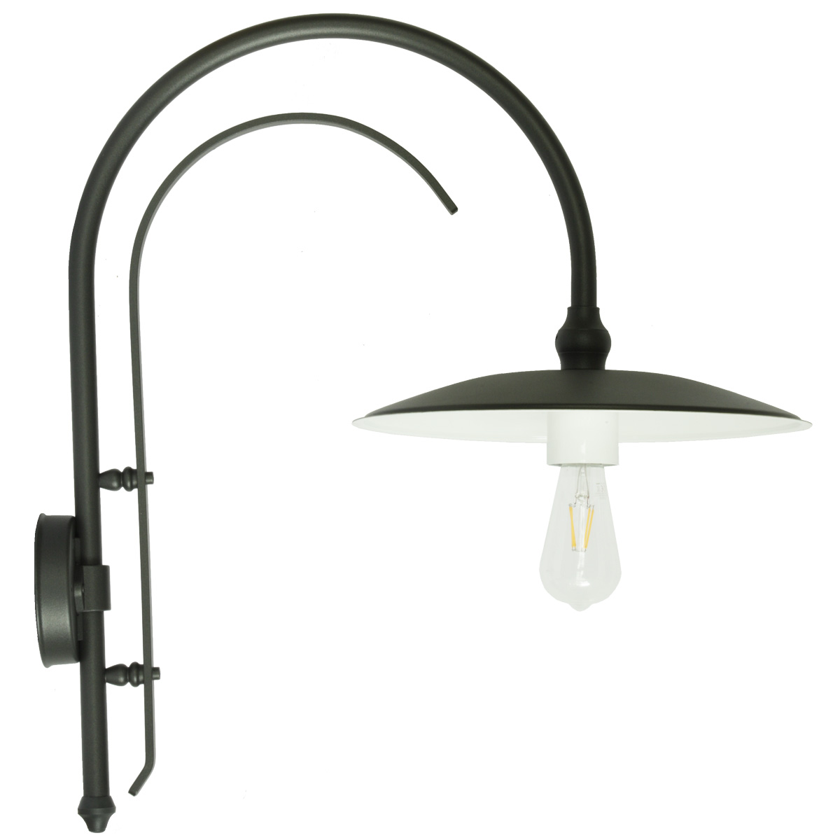 Bogen-Wandlampe für außen ohne Glas Bogen-Wandlampe für außen ohne Glas