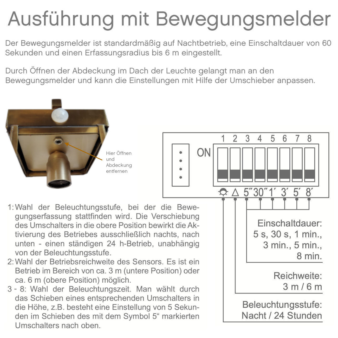 Kubische Wandleuchte mit Bewegungsmelder Loft 9050, Bild 18 Kubische Wandleuchte mit Bewegungsmelder Loft 9050, Bild 18