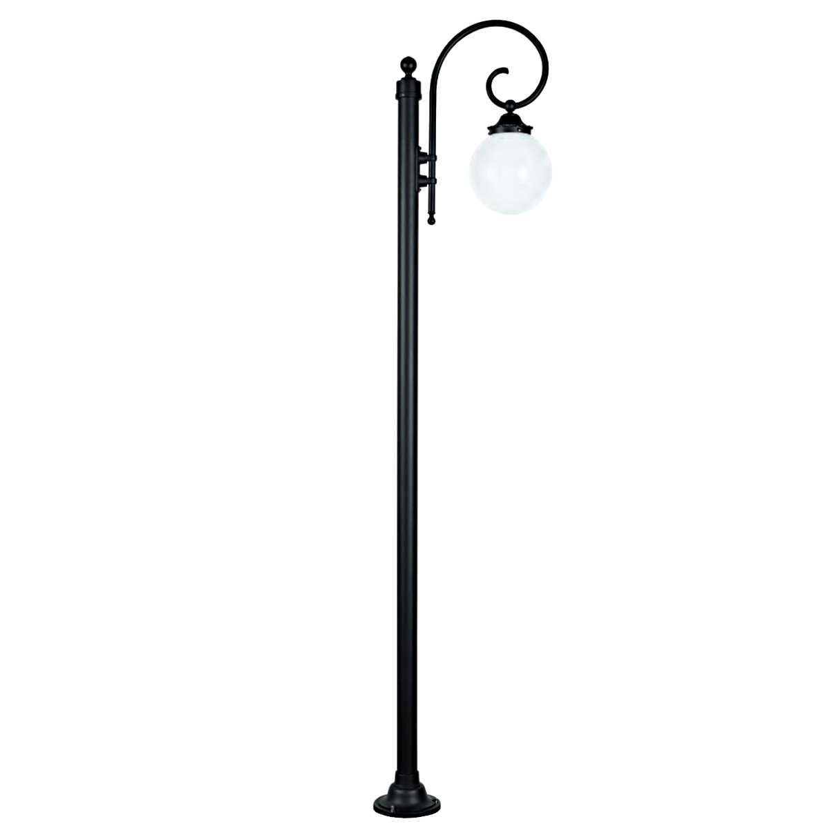 Tall Lamp Post with Crosier and PMMA Globe