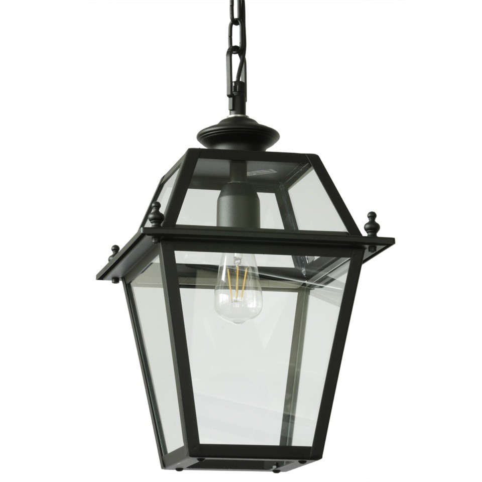 Four-sided Italian hanging lantern with chain