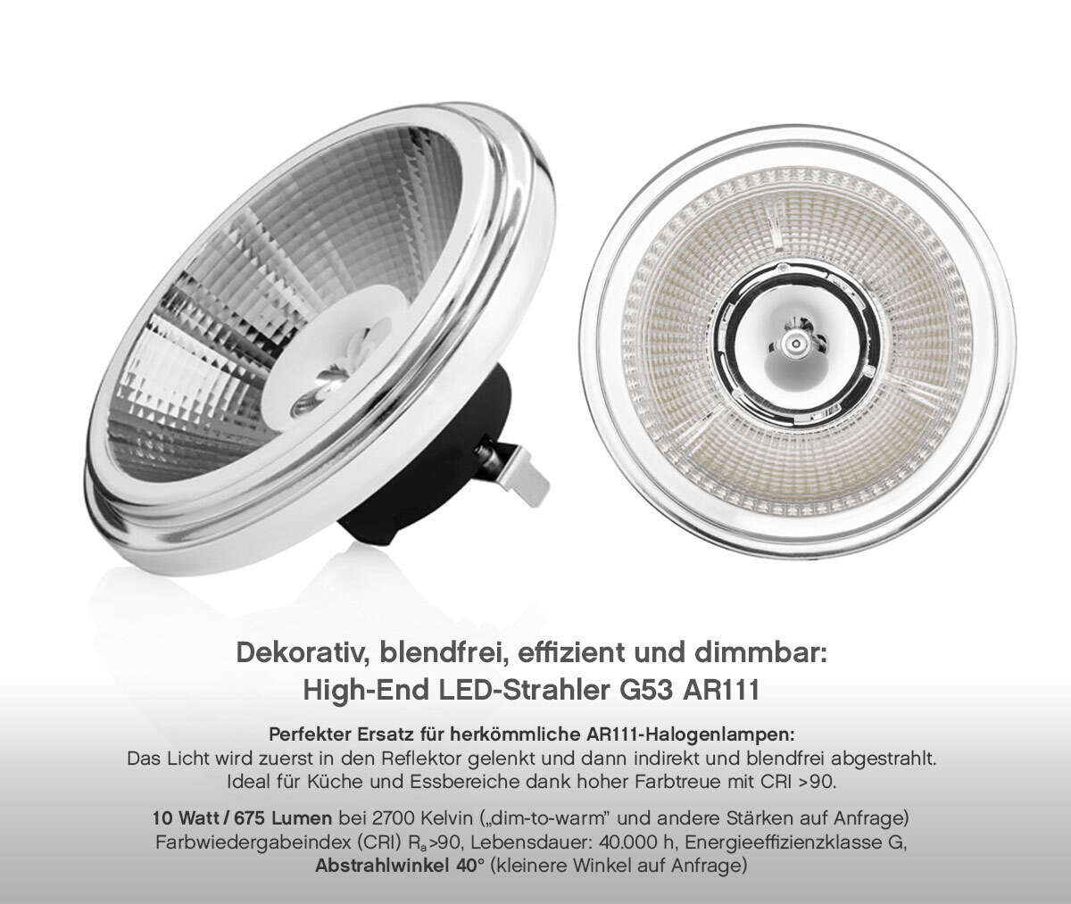 G53 AR111 LED-Strahler, Bild  G53 AR111 LED-Strahler, Bild