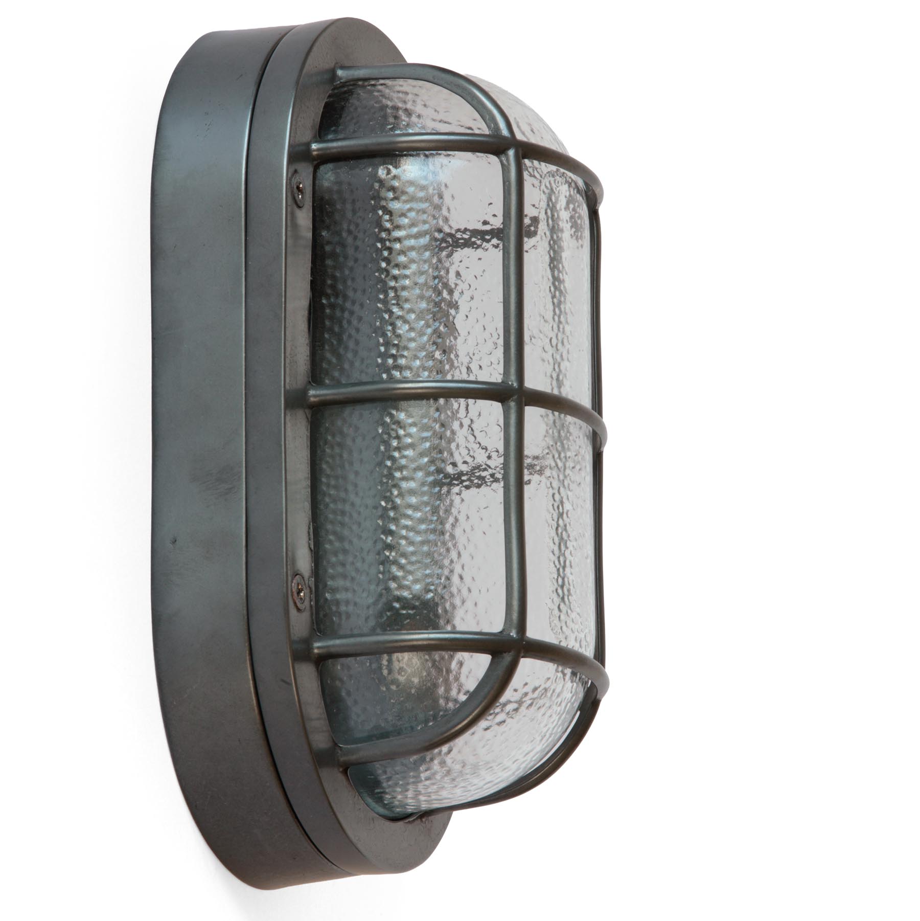 Large marine brass wall light with pearl glass: Messing schwarz patiniert