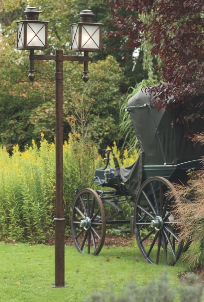 Wrought Iron Double Mount Post Light AL 6780 Wrought Iron Double Mount Post Light AL 6780