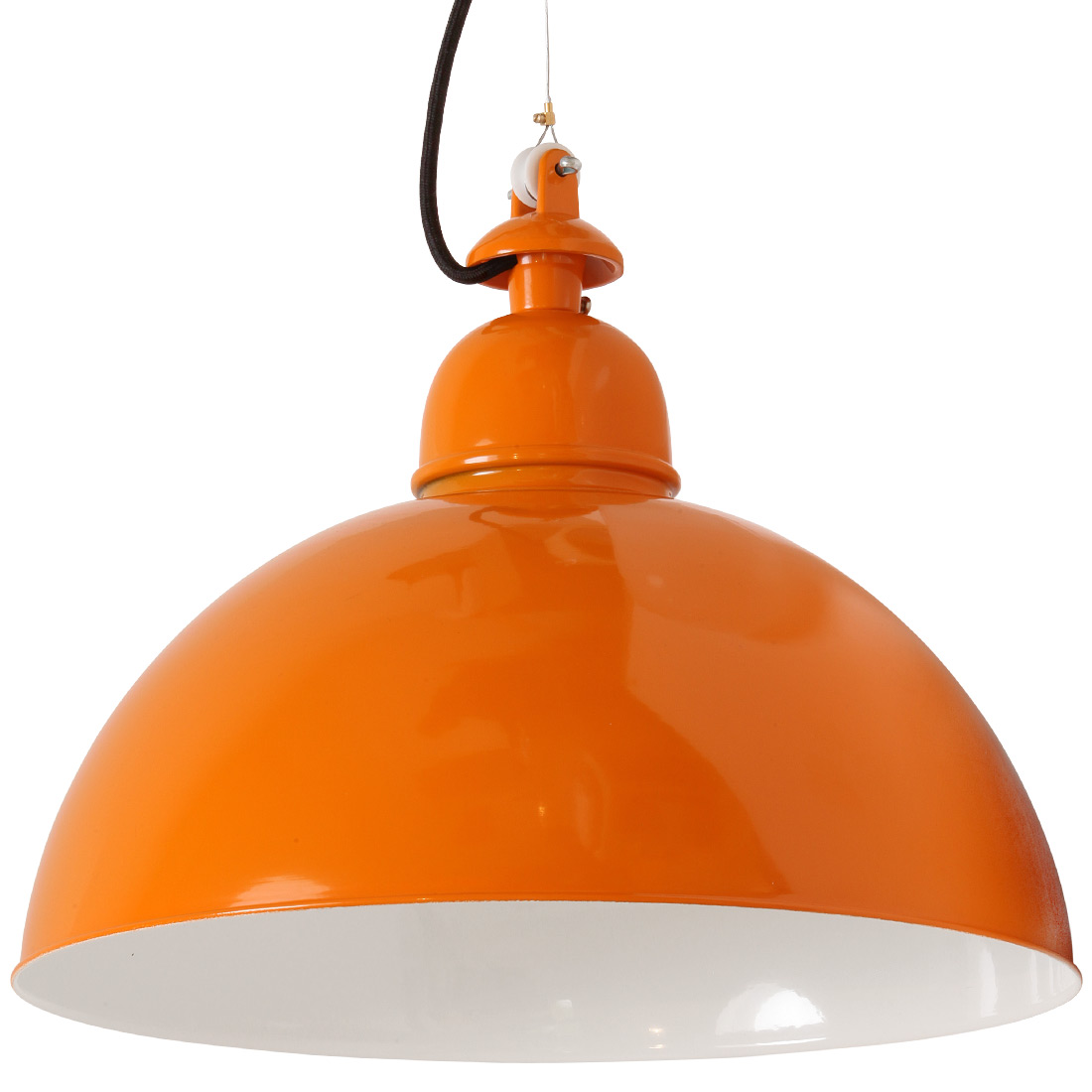 Bild 5: Modell Kehl mit 400 mm Durchmesser, lackiert in RAL 2000 Gelb-Orange Hängeleuchte aus Aluminium Kehl mit Halbkugelschirm: Modell Kehl mit 400 mm Durchmesser, lackiert in RAL 2000 Gelb-Orange