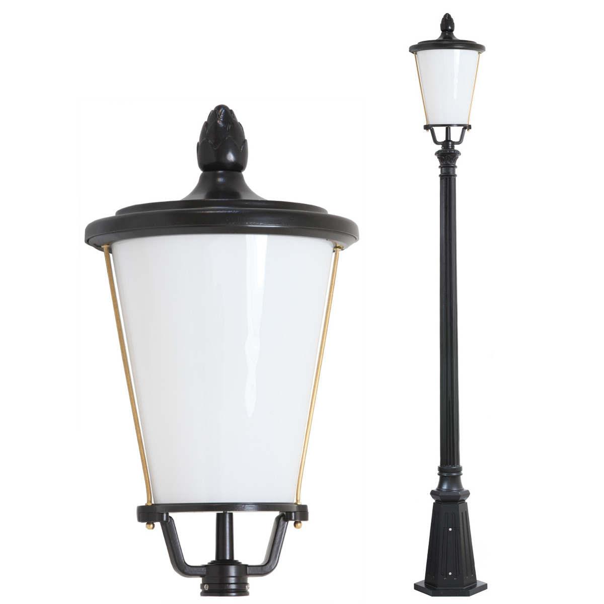 Park-Beleuchtung mit Glasmantel-Laterne Rodos GP3K.43 Park-Beleuchtung mit Glasmantel-Laterne Rodos GP3K.43