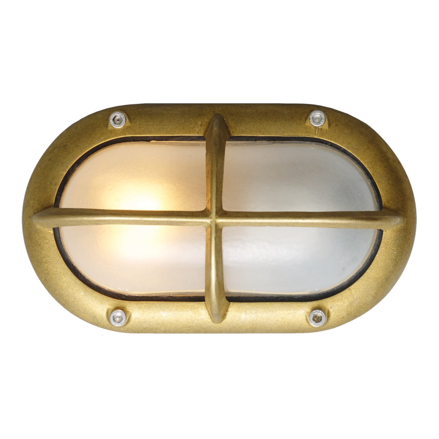 Small Oval Ceiling Light with Cross Guard 8123