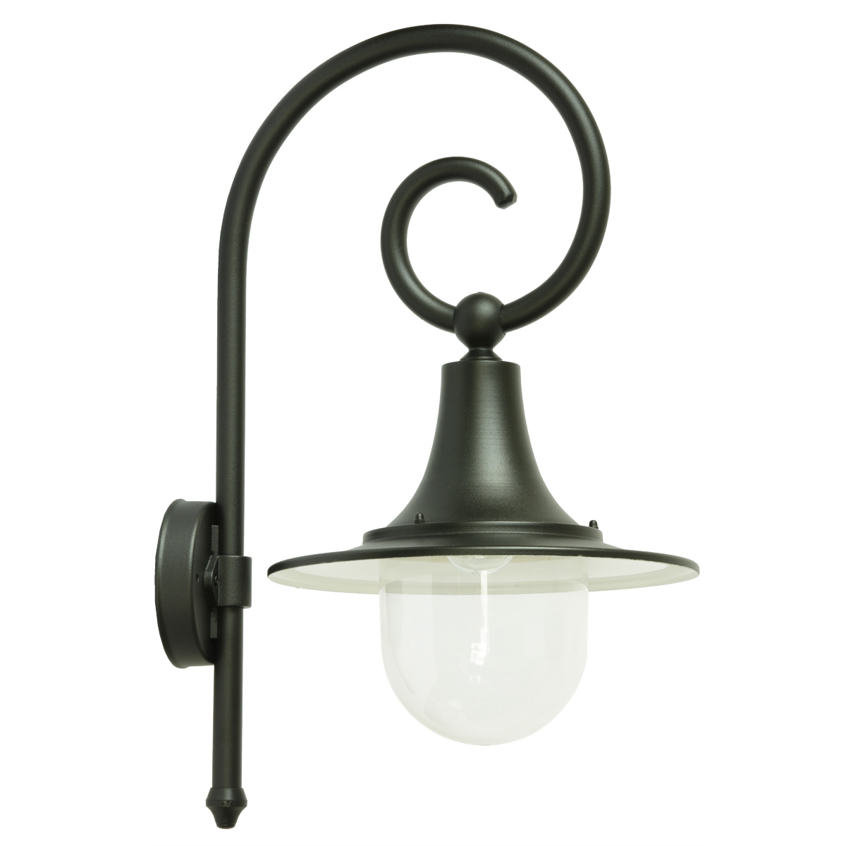 Industrial-style Wall Light with Crosier for Outdoor Use