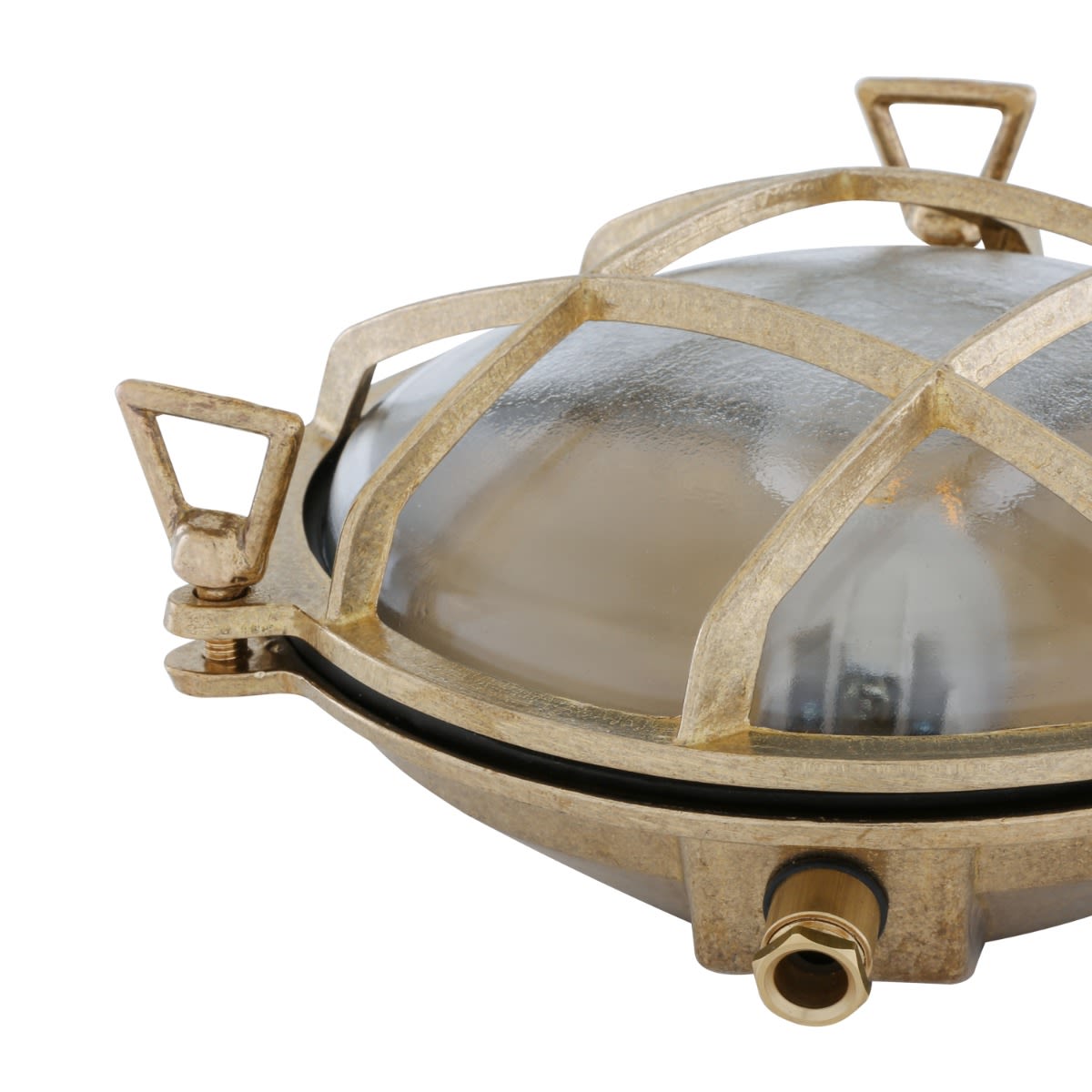Bild 6: Messing Natur, klares Glas Adoon Marine-Wandlampe Ø 21 cm: Messing Natur, klares Glas