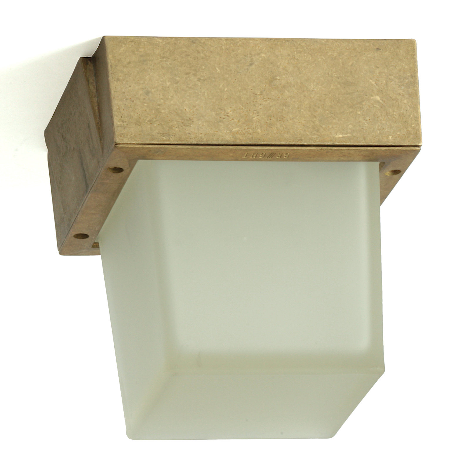 Brass Ceiling Light Varius 9: kleine Deckenleuchte mit sandgestrahltem Sicherheitsglas