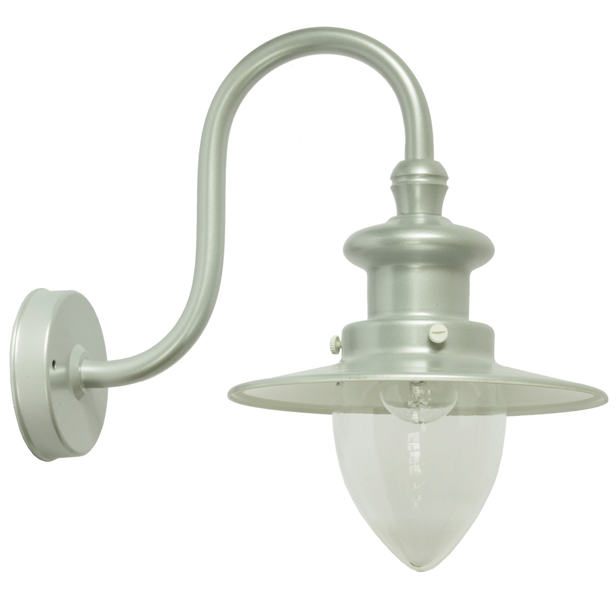 Factory-style Wall Light for Outdoor with Pointed Cylinder Glass