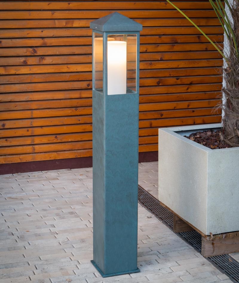 Classic Bollard Light with Opal Glass Cylinder AL 6979