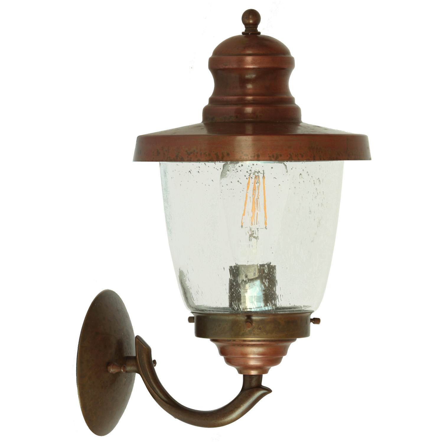 Wandleuchte Venezia: Messing-Kupfer-Außenleuchte aus Italien Wandleuchte Venezia: Messing-Kupfer-Außenleuchte aus Italien