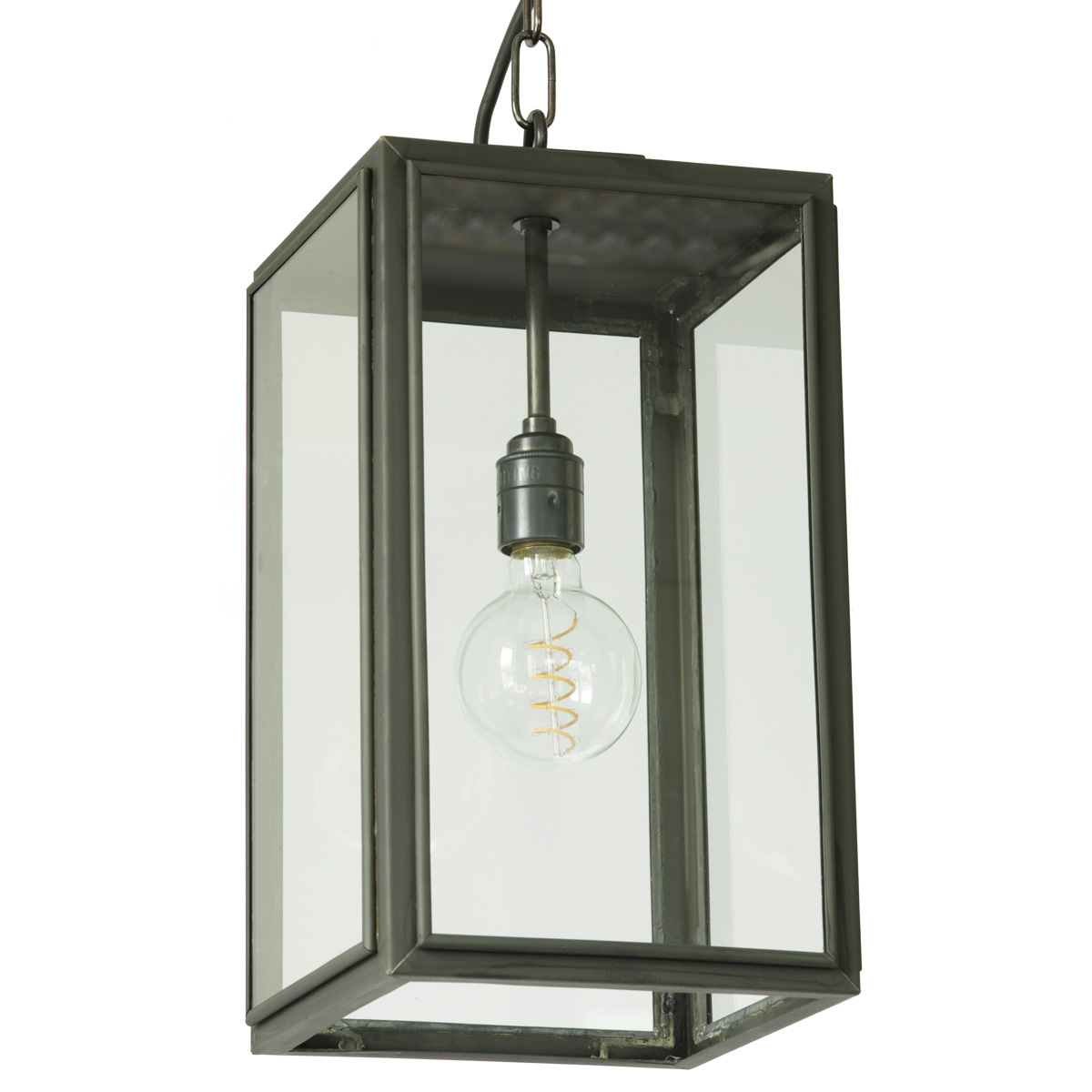 Small Exterior Square Box Pendant in Brass 7638/20 Small Exterior Square Box Pendant in Brass 7638/20