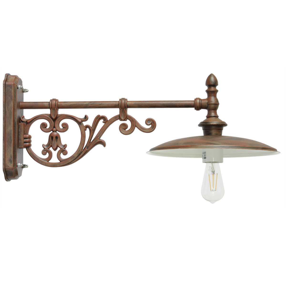 Wall Light for Outdoors with Decorative Historic Bracket