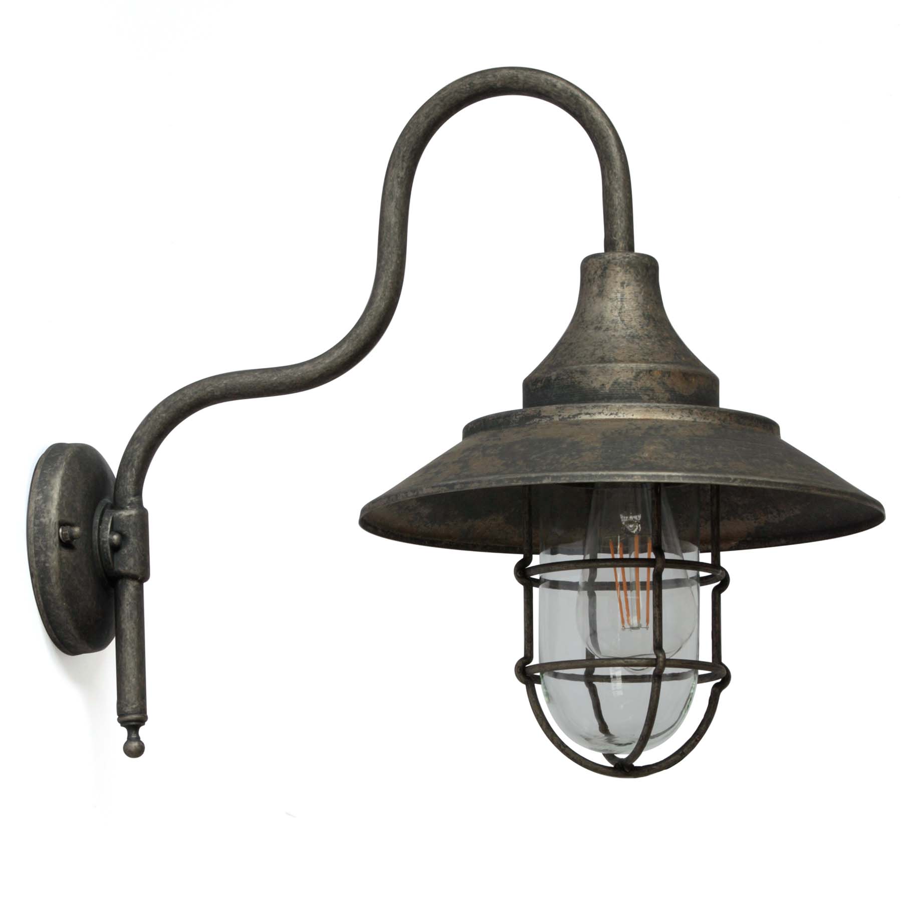 Exclusive brass barn lamp N° 776 with bracket