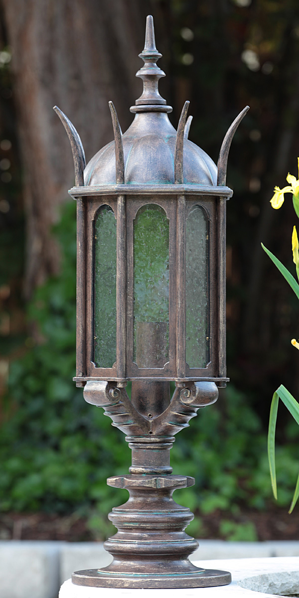 Unique Wrought Iron Pedestal Light AL 6649