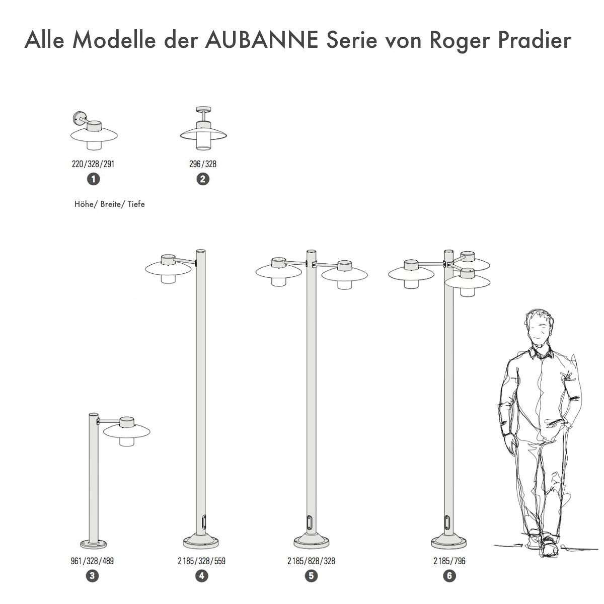 Bild 4: Alle Modelle der Serie Aubanne von Roger Pradier Außenleuchte für die Decke Aubanne: Alle Modelle der Serie Aubanne von Roger Pradier