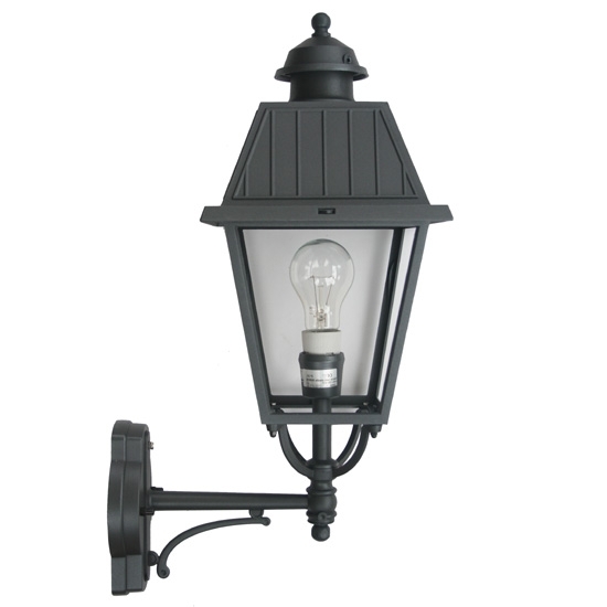 Bild 2: Klarglas Außenlaterne mit kurzem Ausleger: Klarglas