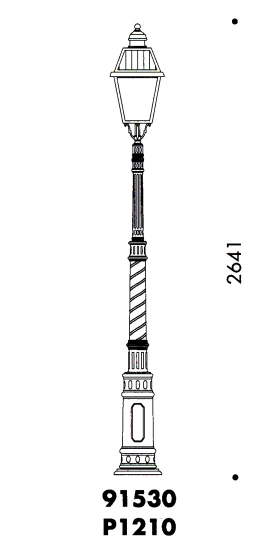 Italienische Gartenleuchte mit Laterne und Dekorsäule